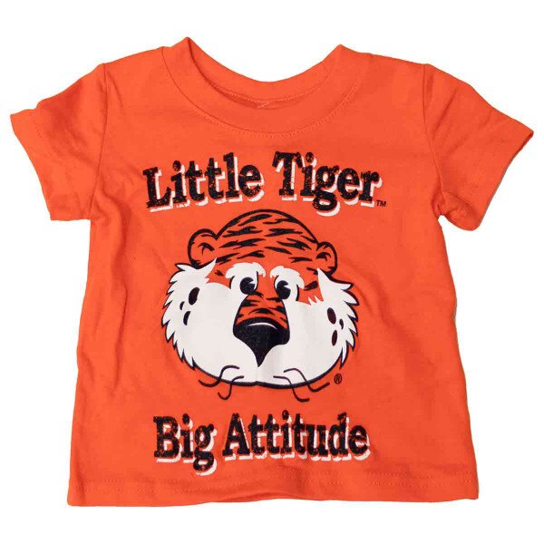 toddler orange Aubie head t-shirt
